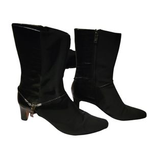 Brighton Crocodile Back Black Boots